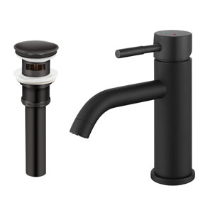 Robinet de salle de bains monotrou avec ensemble de drainage