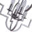 18" 4-light Chrome Pendant Light Fixture Contempo Arabesque Moroccan Style