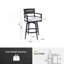 Chaises de bar modernes pivotantes à 360 ° avec cadre ergonomique moderne en aluminium avec dossier ergonomique et accoudoirs-774593579