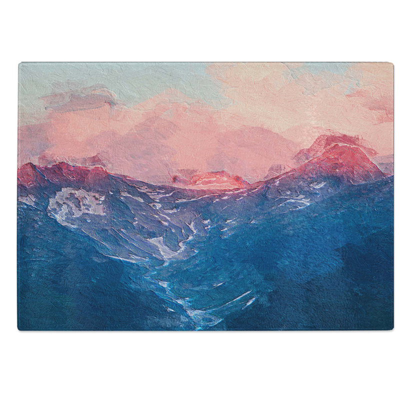 Tempered Glass Ravine to the Clouds Chopping Board, 28.5 cm W x 20 cm L