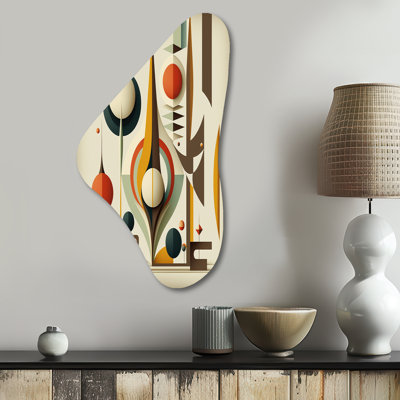 Vintage Mid-Century Graphics VI - Modern Midcentury Boomerang Shape Asymmetric Metal Wall Art