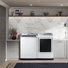 Samsung 5.5 cu. ft. XL Capacity Top Load Smart Washer and 7.4 cu. ft. Smart Electric Dryer with Steam Sanitize+