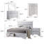 Ensemble de grand lit blanc 5 pièces avec commodes Vino-117056112-117056110