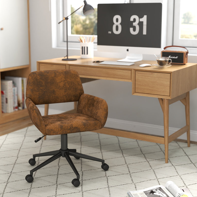 Study Desk Chair for Kids and Teens with Swivel Function, Brown