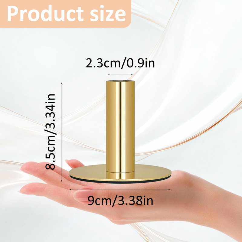 Gold Taper Candle Holders 12 Pcs Metal Candlestick Holders For Pillar Candles Valentine Wedding Anniversary Dinner Party Christmas Decorations