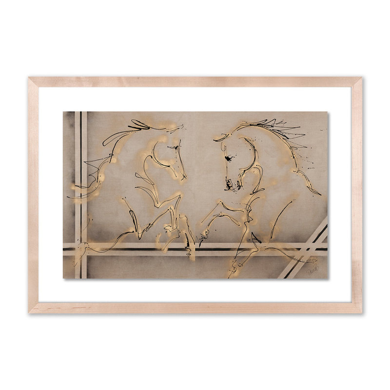 Greeting Print by Donna Bernstein, Natural, 33" H x 48" W x 2.5" D