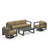 Rugiatu 4 Piece Sofa Set With Swivel-764950642-764950651