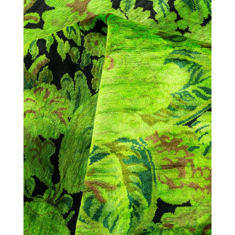 Tapis unique fait à la main Weirsky - Vert