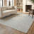 Huberty Hand Woven Viscose/Wool Geometric Rug in Gray/Ivory-1419762296