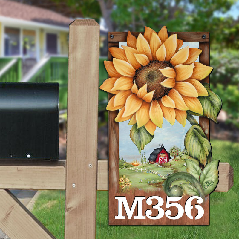 Support mural tournesol