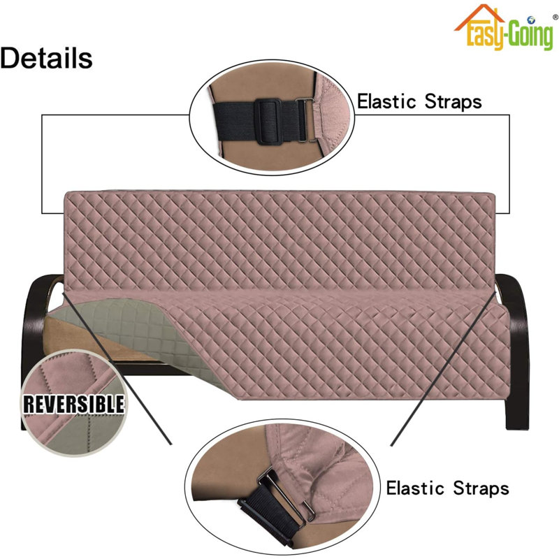 Housse pour canapé en tissu, Tissu rose, H 6,77 po x l 12,44 po x P 11,93 po