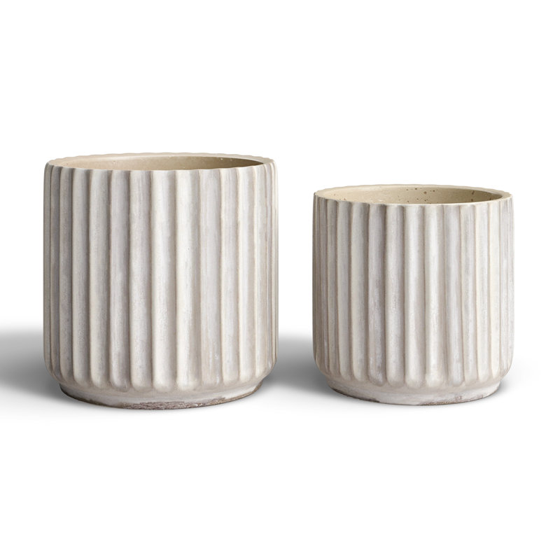 Chandler 2 Piece Pots Set Light Gray