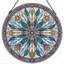 Panneau de vitrail de fenêtre en plumes Mandala ， 7,8H-131577359