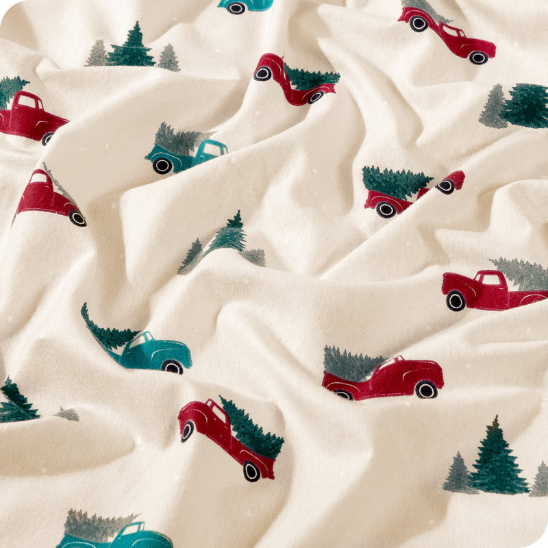 Flannel Machine Woven Sheet Set, Twin Sheet Set + Fitted Sheet + 1 Pillowcase