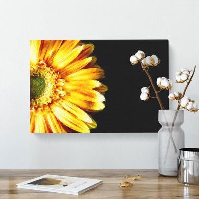 A Beautiful Yellow Flower - Wrapped Canvas Painting