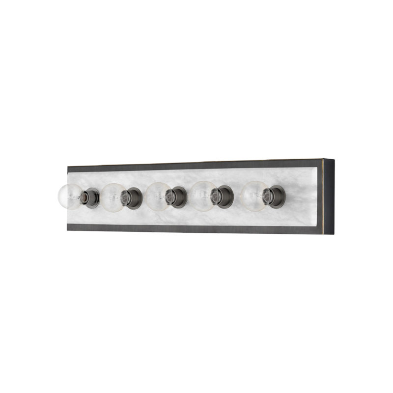 Berdine 5 - Light Bath Bar, Natural/Oil Rubbed Bronze