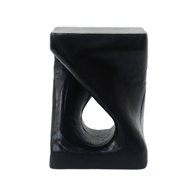 Mgo Twist Shape Side Table, Wood-Like Texture, 