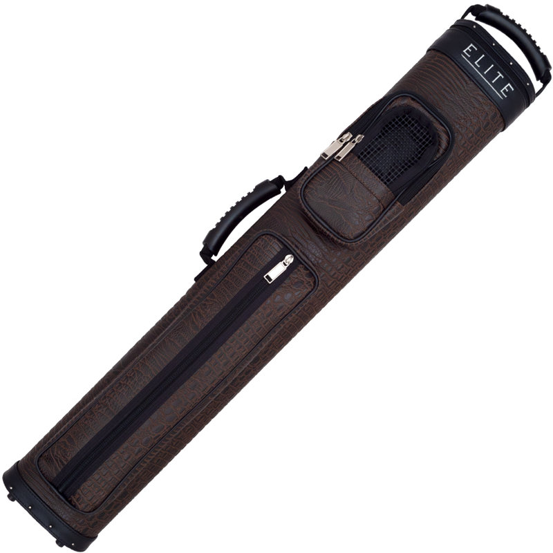 34" 2 Butts and 4 Shafts Leather Pool Cue Case, Brown