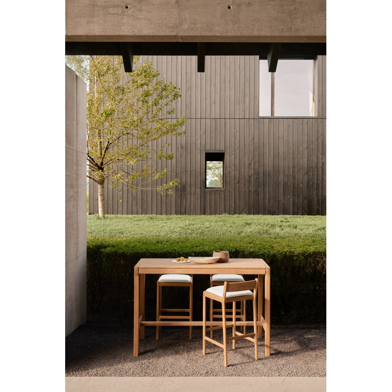 Jack outdoor bar table - teak - rectangular
