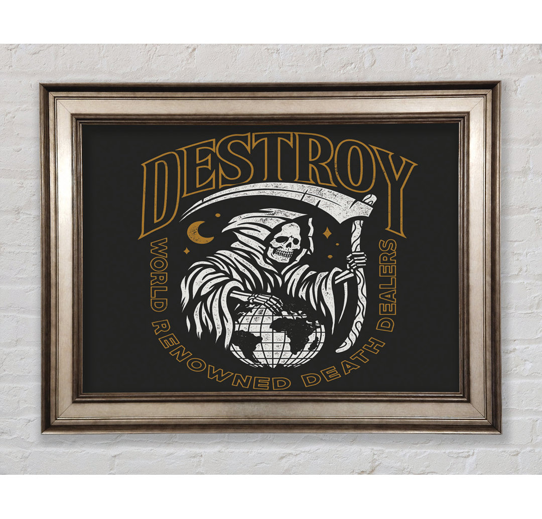 Destroy Tattoo Gerahmter Druck