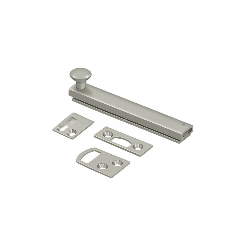 Deltana 4SBCS26 4" Surface Bolt, Concealed Screw, HD in Polished Chrome, Antique Nickel