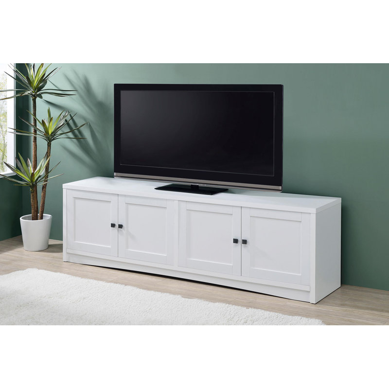 Meuble télé 4 portes 78 po, Blanc, Meuble télé seulement