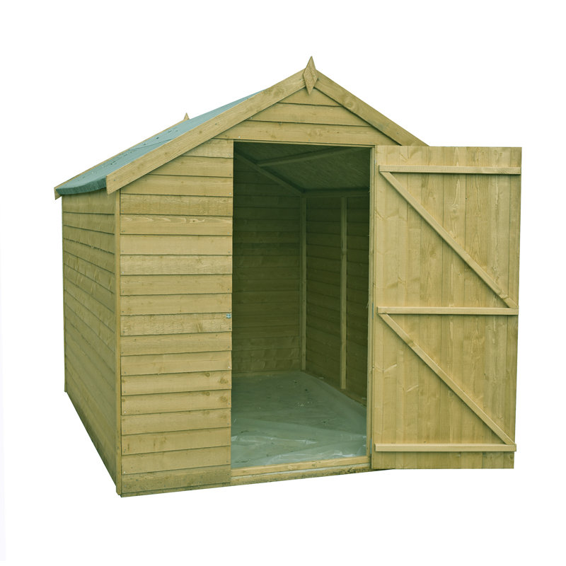 5 ft. W x 7 ft. D Overlap Apex Wooden Shed, Yes