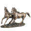 Résine poly 11,12 po L Sprinting Horses