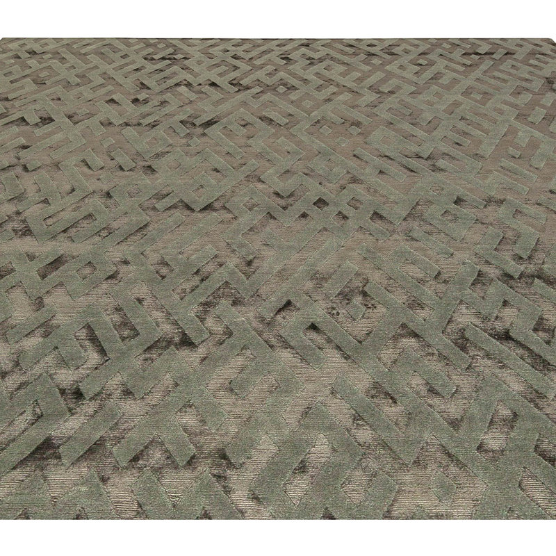 Modern One-of-a-Kind Rectangle 8' X 10' Hand Knotted Area Rug