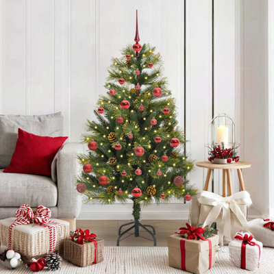 Artificial Hinged Christmas Tree with Cones