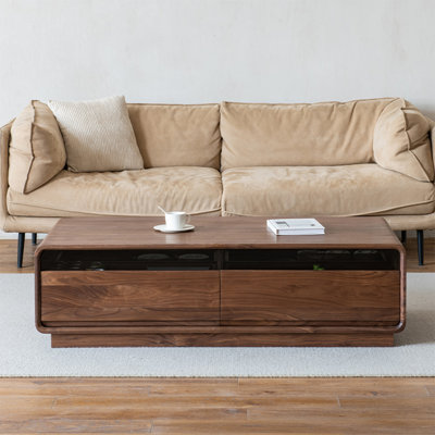 Table basse rectangulaire en bois massif