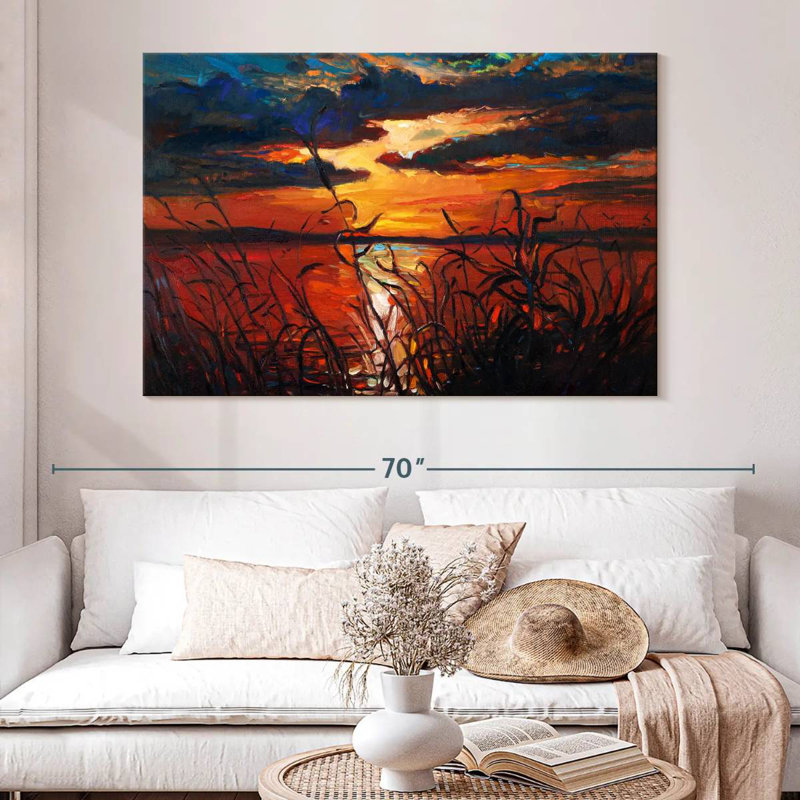 Coucher de soleil foncé Gillard, H 34 po x l 51 po