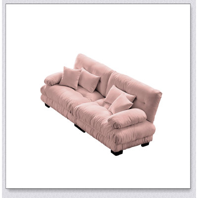 Comfortable Two-Seater Sofa for Living Room with Stylish Armrests and Pillows, Perfect for Cozy Relaxation and Modern Decor