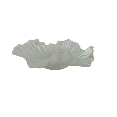 Bol irisé en verre - centre de table décoratif de 12 po de diamètre