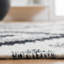 Tapis en laine / coton tissé à la main Kilim en noir / ivoire tissé à la main Kilim-585026658