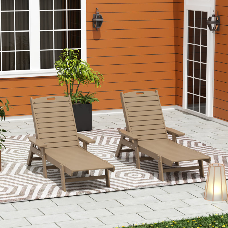 Laguna Outdoor Chaise Lounge, Weatherwood