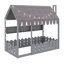 House-Shaped Montessori Bed Including Guard Rails, Tent Attachment, Lighting Elements, and Shelf Storage-1939574342