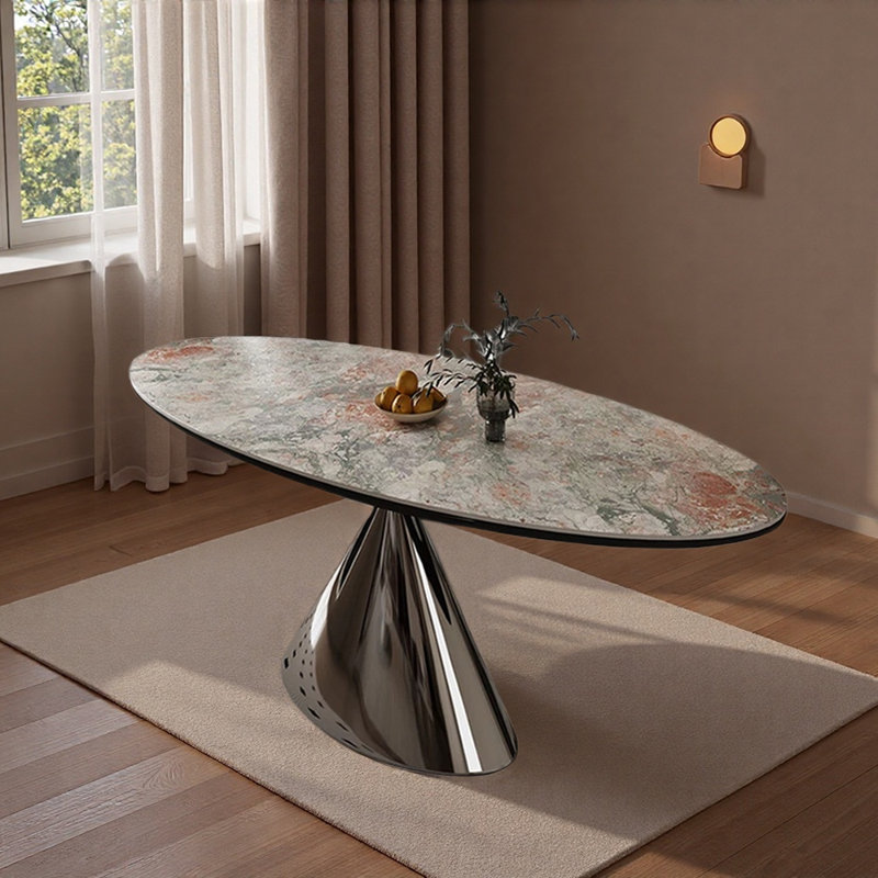 Table de salle à manger Modern, H 29,52 po x L 62,99 po x l 31,49 po, Multi-couleur, Argent argent