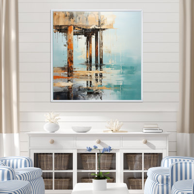 Coastal Pier Perspective I - Nautical & Beach Wall Art Living Room