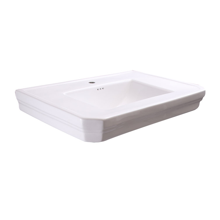 Barclay Corbin 22'' White Vitreous China Rectangular Bathroom Sink with Overflow
