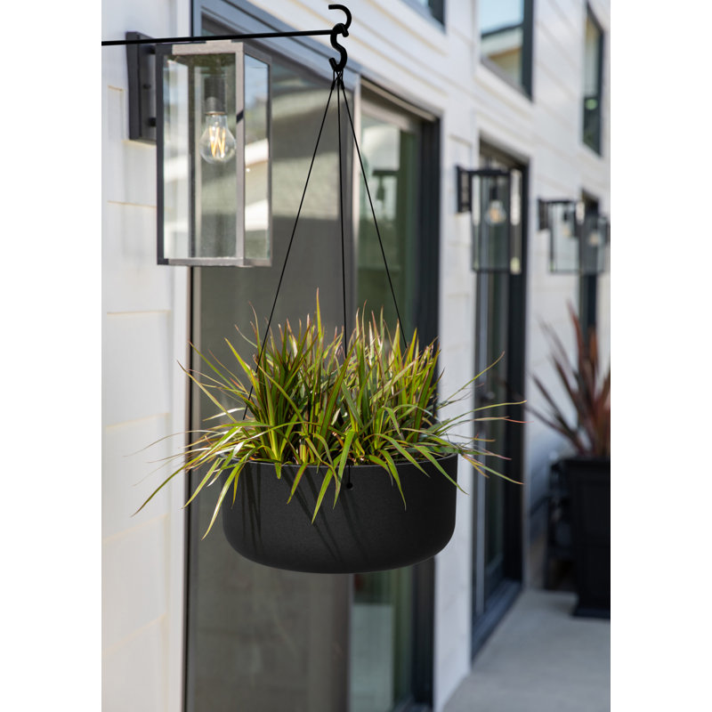 Pot à fleurs suspendu Mason Series Kona, Noir, 2