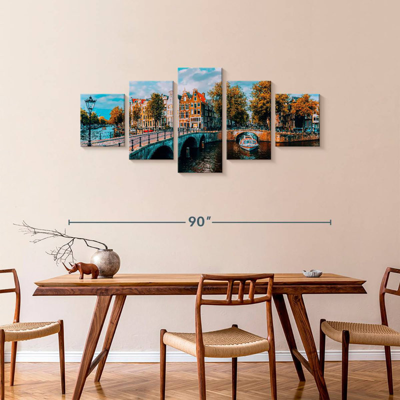 Amsterdam Canal, 36" H x 80" W