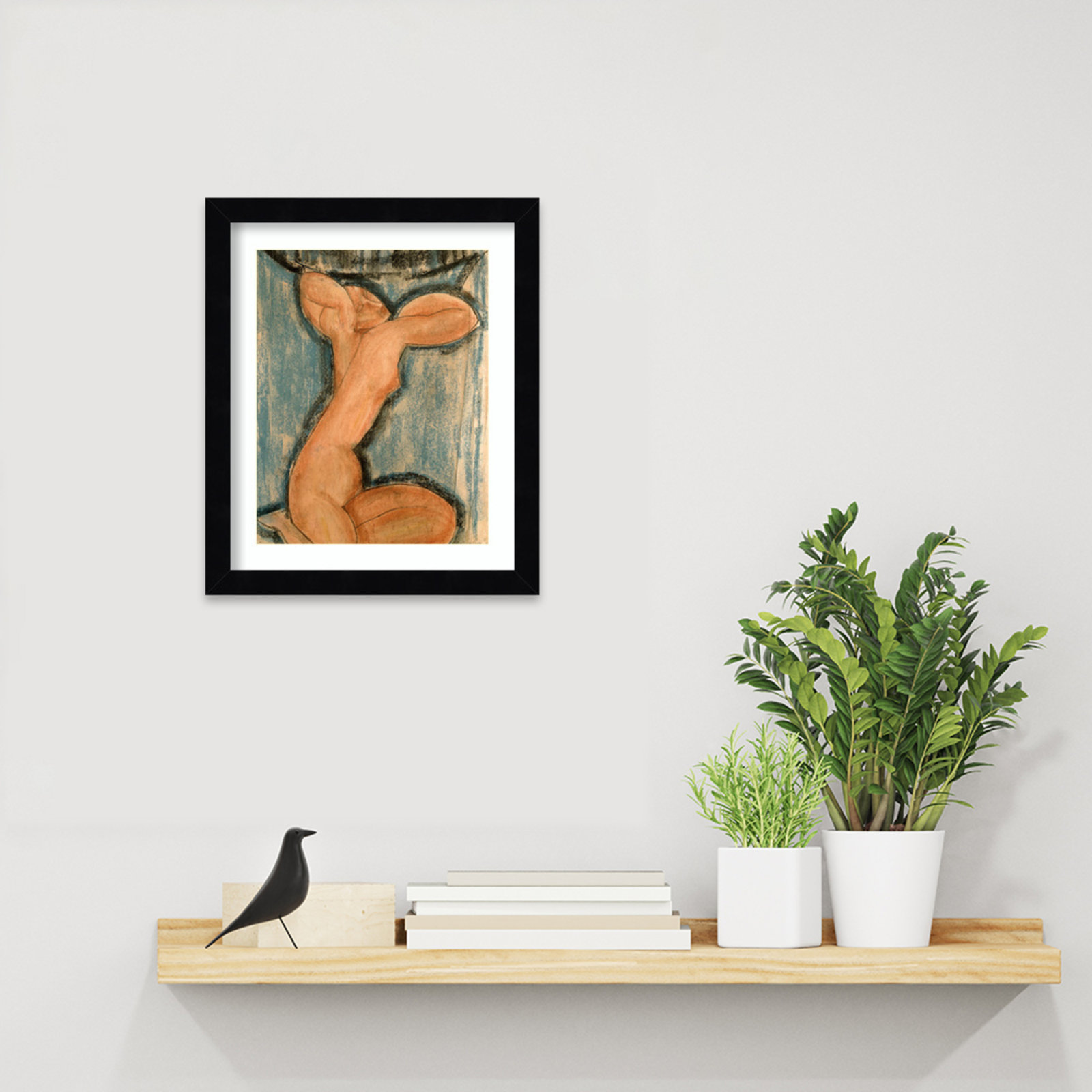 Oakden "Caryatid" Print, Black, 13" H x 11" W