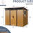 Spacious Metal Outdoor Shed For Garden Tools - With Gloves Easy To Assemble-115808170-115808172
