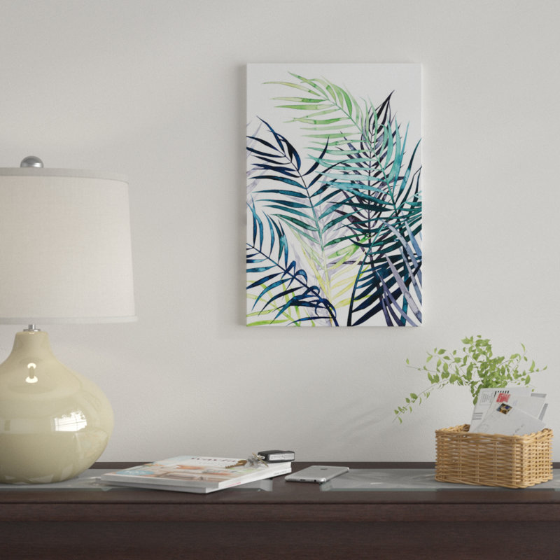 «Twilight Palms I», impression sur toile, H 26 po x l 18 po x P 1,5 po, Pas de tapis, Toile tendue