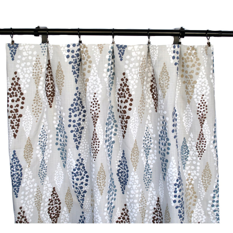 Paire de rideaux à pois bleu marine et bleu marine, L 50 po x L 72 po