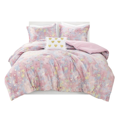 Twin/Twin Xl Comforter With Metallic & 12X16 Pillow - Soft Microfiber Textile Printed Ultra Fluffable