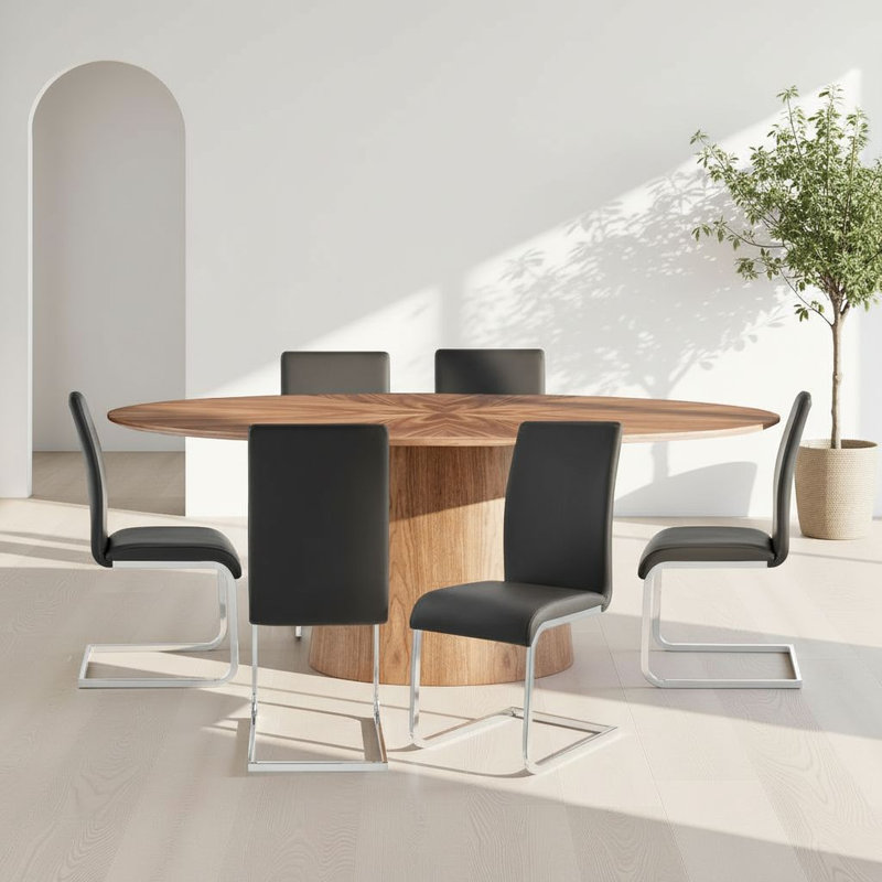 Chaise d'appoint rembourrée Darcie, Noir, 6