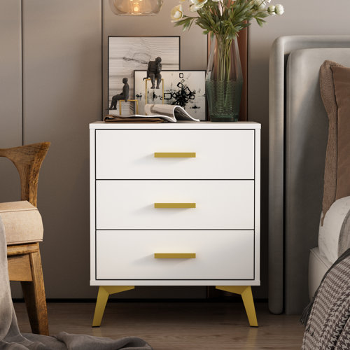 Mercer41 Hattenhauer Solid + Manufactured Wood Nightstand & Reviews ...