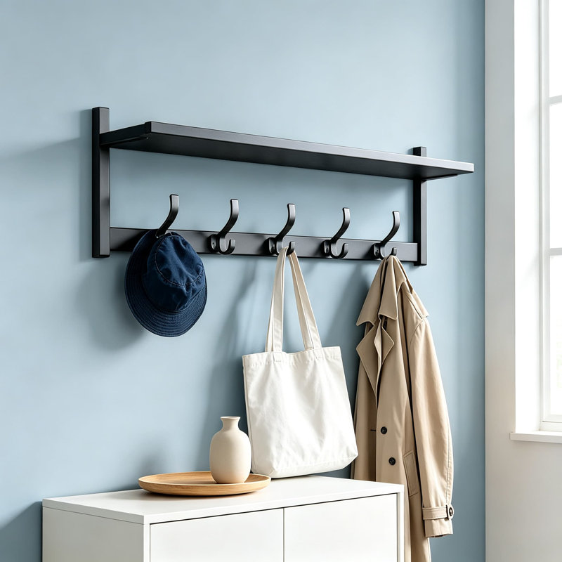 Portemanteau mural Rustic, Black